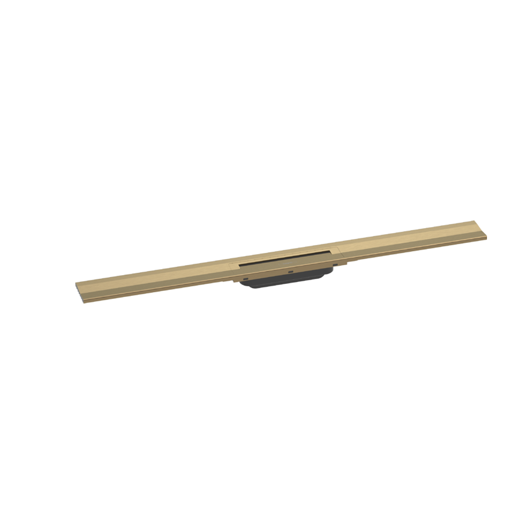 Rigole de douche RAINDRAIN FLEX 70 cm, recouvrement design insert amovible raccourcissable pour montage mural, sans corps à encastrer 01000180/01001180/01002180, bronze brossé
