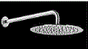 Pomme de douche orientable EMPORIO anticalcaire, diamètre 300 mm, avec bras mural de 368 mm, finition 238 Mirror Steel