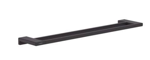 Barre à linge AddStoris double 64,8 cm, entraxe 62,6 cm, noir mat