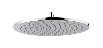 Tête de douche ronde en laiton B-EASY avec jet pluie, h. 8 mm, diam. 300 mm, sans bras, chromé