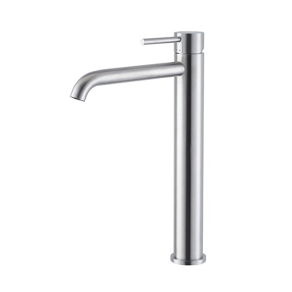 Mélangeur de lavabo haut 321 mm X-STEEL 316, S 190 mm, sans vidage, acier inox
