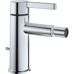 Mélangeur de bidet BEVO S 115 mm, buse orientable vidage excentrique, tuyaux de raccordement flexibles 3/8" groupe acoustique NT, chromeline