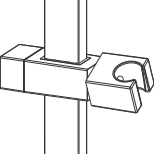 Pièce détachée support coulissant pour colonne de douche 61158, chromé