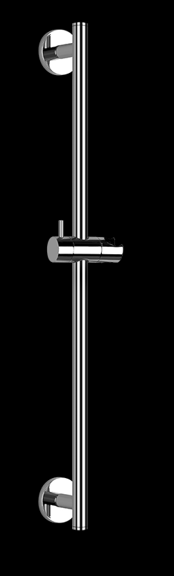 Glissière EMPORIO 60 cm, avec support à rotule, groupe acoustique 1, chromé