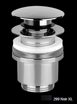 Vidage automatique Diam. 63 mm, capuchon 63.5 mm, EMPORIO, "Stop&Go", avec trop-plein, G "1-1/4", 299 noir XL