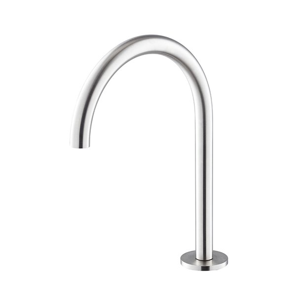 Bec de lavabo X-STEEL 316, S 180 mm, H 272 mm, sans bonde push-open, acier inox