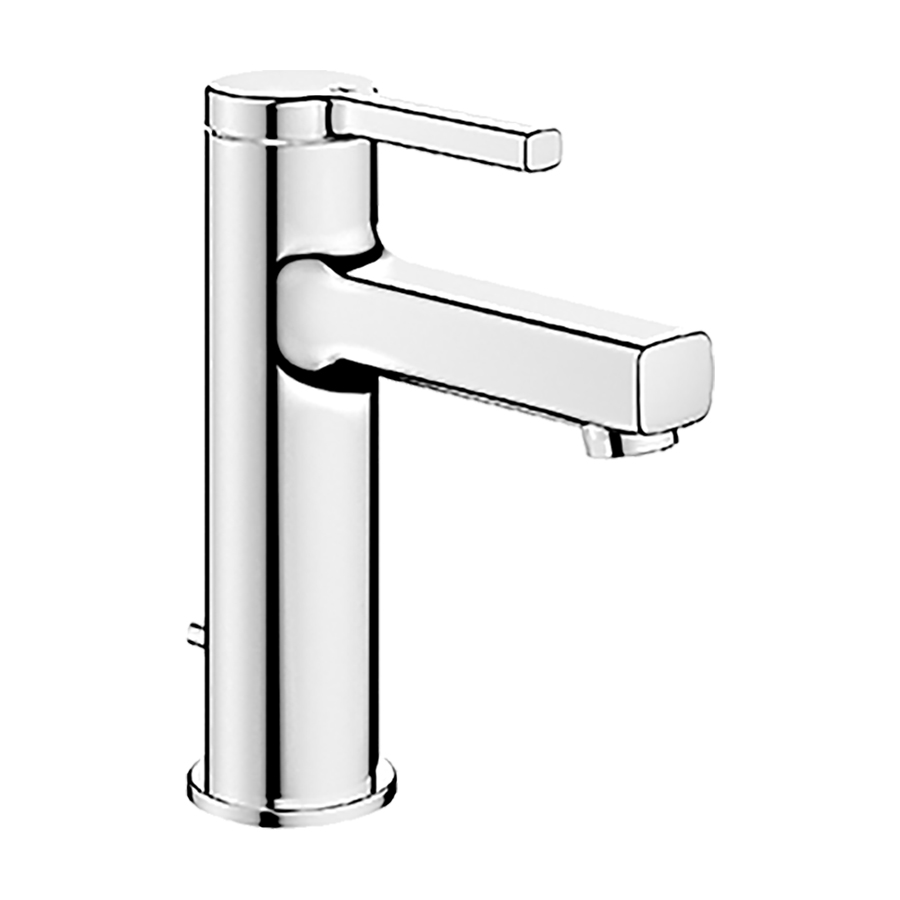 Mélangeur de lavabo AVA 2.0 S 105 mm, goulot fixe vidage excentrique, chromeline