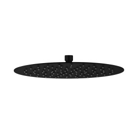 Pomme de douche KWC PIATTO-X R D 30 cm, 1/2", (BEVO) acier inoxydable, avec rotule, sans bras de douche murale/plafond, noir mat
