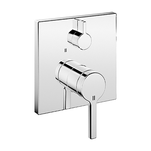 [1621C1319] Mélangeur de bain AVA 2.0 UP set de montage final, inver- seur, plaque de recouvrement 15 x 15 cm, sans corps à encastrer Nr. 39.999.900.931 / 39.999.910.931, chromeline