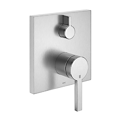 [1621C1329] Mélangeur de bain AVA E INOX UP set de montage final, inver- seur, plaque de recouvrement 15 x 15 cm, sans corps à encastrer Nr. 39.999.900.931 / 39.999.910.931, acier inoxydable brossé