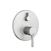 [1621S0895] Mélangeur de bain BEVO UP set de montage final, inverseur, plaque de recouvrement D 17 cm, sans corps à encastrer Nr. 39.999.900.931 / 39.999.910.931, groupe acoustique I, acier inoxydable brossé