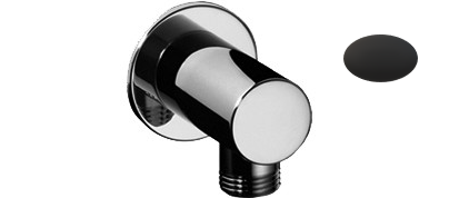 [1621C1355] Coude de raccordement KWC 1/2", rosace D 48 mm (BEVO), noir mat