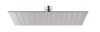 [1621H0857] Douche pluie carrée ERGO-Q 25 x 25 cm h. 2 mm, rotule, débit 9 l/min, sans bras de douche mural/plafond, chromé