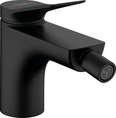 [1621C1525] Mélangeur de bidet VIVENIS S 130 mm, goulot fixe buse orientable, avec vidage excentrique, Noir mat