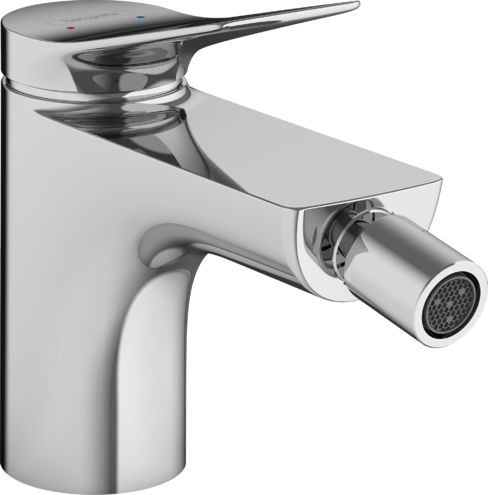 [1621C1526] Mélangeur de bidet VIVENIS S 130 mm, goulot fixe buse orientable, avec vidage excentrique, Chromé
