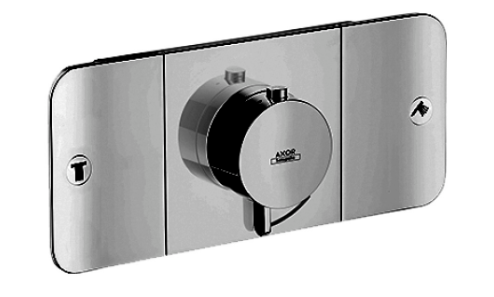 [1621C1656] Set de montage final 27 x 12 cm, poussoirs pour commander 2 fonctions débit par utilisateur 24 l/min sans corps à encastrer 757 036, groupe acoustique I, noir mat