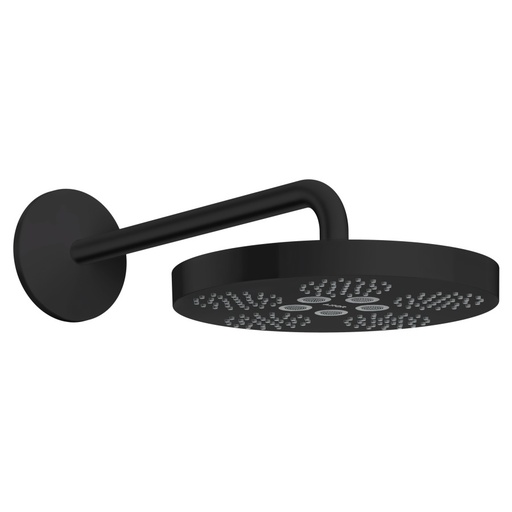 [1621C1667] Douche murale One 280 D 28 cm, 1jet PowderRain et Rain in combinaison, débit 12,3 l/min, bras de douche 39 cm, groupe acoustique II, Noir mat