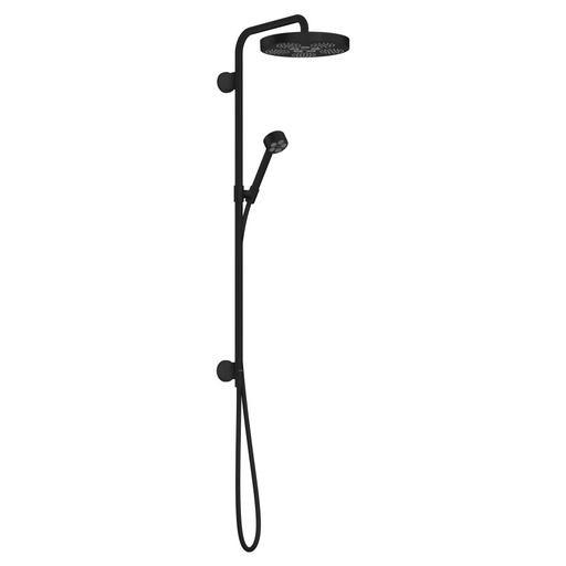 [1621C1675] Colonne de douche One 280 pour le montage sur mélangeur de douche pour 2 fonctions douche de tête One 280 1jet douche à main, raccordement mural, tuyau de douche support de douche, glissière sans corps à encastrer 757 522, Noir mat