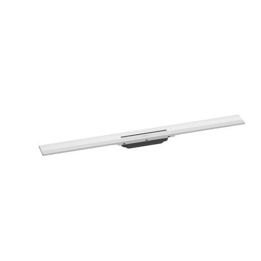 [1620C1765] Rigole de douche RAINDRAIN FLEX 120 cm, recouvrement design insert amovible raccourcissable pour montage mural, sans corps à encastrer 01000180/01001180/01002180, blanc mat