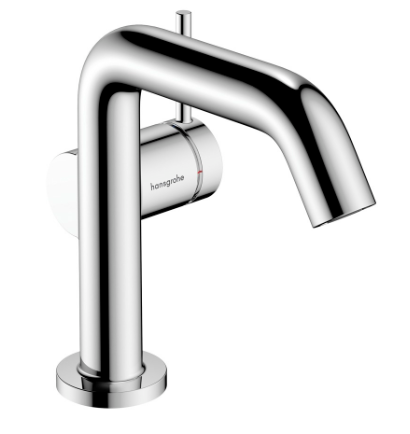 [1621C1958] Mélangeur de lavabo TECTURIS S 110 Fine S 130 mm, goulot fixe hauteur d'écoulement 112 mm EcoSmart+, CoolStart - eau froide par position de levier au milieu, sans garniture d'écoulement, débit 4 l/min, chromé