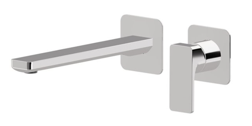 [1621H0954] Mélangeur de lavabo mural B-EASY, S 230 mm, écartement entre poignée et bec 120 mm, raccords 1/2", sans corps à encastrer 27852, débit 5 l/min, chromé
