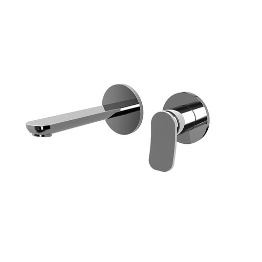 [1621C2144] Mélangeur de lavabo encastré FLO, S 155 mm écartement entre poignée et bec 120 mm, SANS corps encastrable, débit 5 l/min, CR Chromé