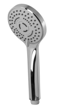 [1621C2287] Douchette à main (SPILLO UP) en ABS, diam. 96.5 cm, 3 jets, anticalcaire, chromé