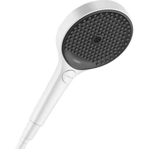 [1621C0751] Douche à main RAINFINITY 130 3jet, Quick Clean, D 13 cm changement de jet via le bouton Select, PowderRain/ Intense PowderRain/MonoRain débit 14 l/min, blanc mat