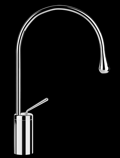 [1621C0978] Mélangeur de lavabo GOCCIA S 285 mm, goulot orientable H jusqu'à aérateur 241 mm, sans vidage, tuyaux de raccordement flexibles 3/8", groupe acoustique NT, chromé