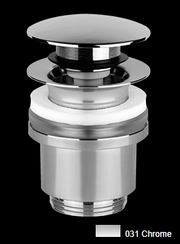 [1621C1021] Vidage automatique Diam. 63 mm, capuchon 63.5 mm, EMPORIO, "Stop&Go", avec trop-plein, G "1-1/4", chromé